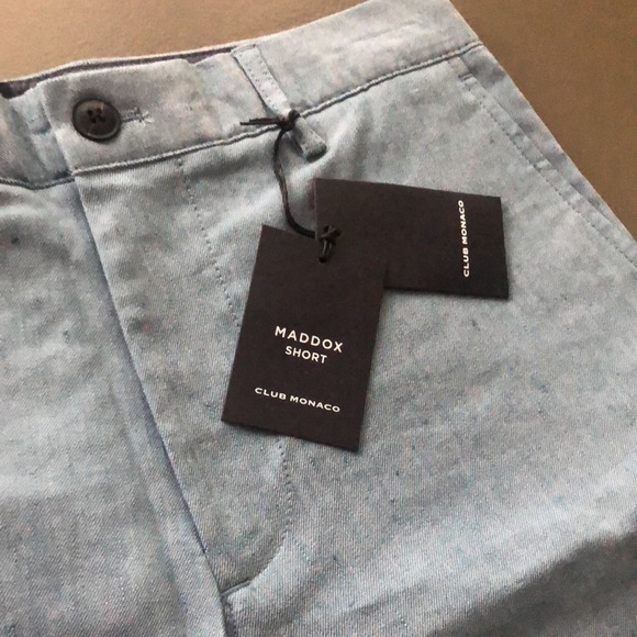 Club Monaco Maddox Linen Texture Shorts - Picture 3 of 6